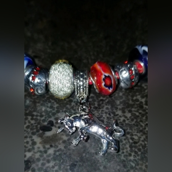 8" HOUSTON TEXANS FOOTBALL NFL CUSTOM EUROPEAN CHARM BRACELET LEATHER CLASP BAND - Picture 7 of 7